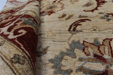 Pishavar Beige Hand Knotted 51 X 67 Area Rug 250-27162 Image 2