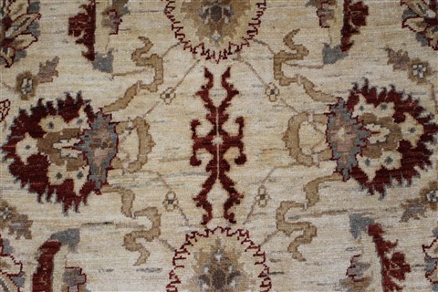 Pishavar Beige Hand Knotted 51 X 67 Area Rug 250-27162 Image 7
