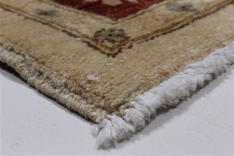 Pishavar Beige Hand Knotted 51 X 67 Area Rug 250-27162 Image 9