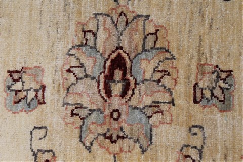 Pishavar Beige Hand Knotted 411 X 68 Area Rug 250-27163 Image 10