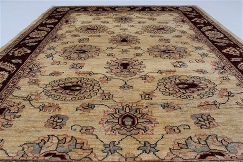 Pishavar Beige Hand Knotted 411 X 68 Area Rug 250-27163 Image 4