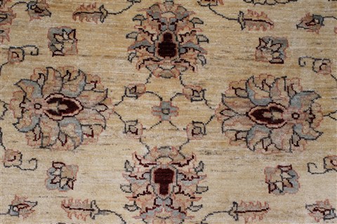Pishavar Beige Hand Knotted 411 X 68 Area Rug 250-27163 Image 6