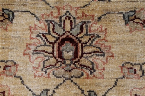 Pishavar Beige Hand Knotted 411 X 68 Area Rug 250-27163 Image 9