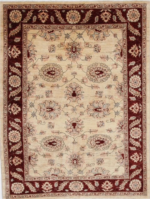 Pishavar Beige Hand Knotted 411 X 68 Area Rug 250-27163 Image 0