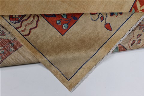 Modern Beige Hand Knotted 49 X 66 Area Rug 250-27164 Image 1