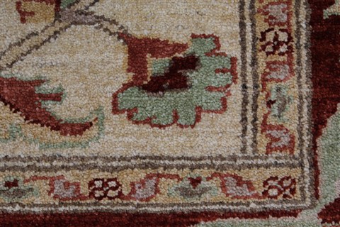 Pishavar Beige Hand Knotted 52 X 67 Area Rug 250-27165 Image 10