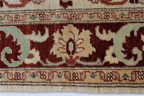Pishavar Beige Hand Knotted 52 X 67 Area Rug 250-27165 Image 5