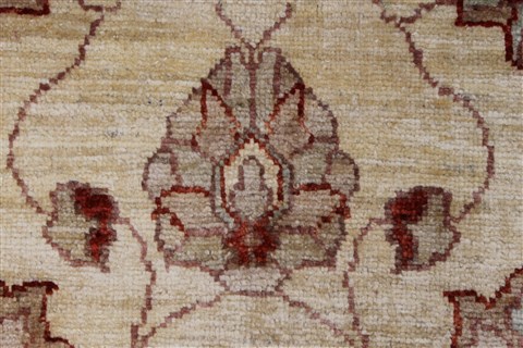 Pishavar Beige Hand Knotted 52 X 70 Area Rug 250-27166 Image 10