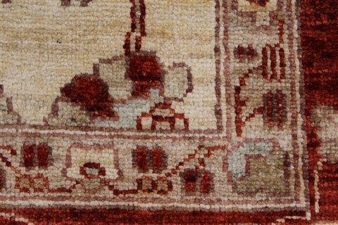 Pishavar Beige Hand Knotted 52 X 70 Area Rug 250-27166 Image 11