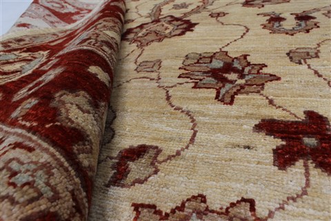 Pishavar Beige Hand Knotted 52 X 70 Area Rug 250-27166 Image 2
