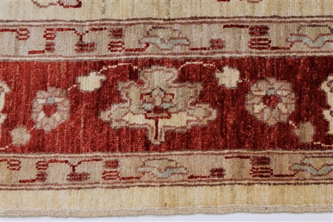 Pishavar Beige Hand Knotted 52 X 70 Area Rug 250-27166 Image 6