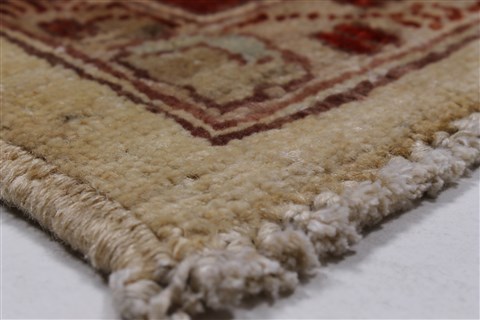 Pishavar Beige Hand Knotted 52 X 70 Area Rug 250-27166 Image 9