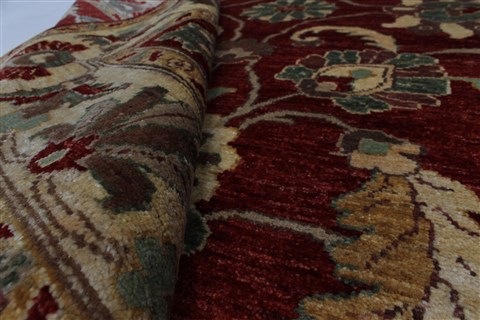 Pishavar Red Hand Knotted 410 X 67 Area Rug 250-27167 Image 1