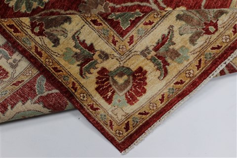 Pishavar Red Hand Knotted 410 X 67 Area Rug 250-27167 Image 2