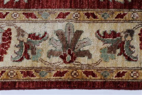 Pishavar Red Hand Knotted 410 X 67 Area Rug 250-27167 Image 5