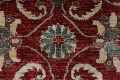 Pishavar Red Hand Knotted 410 X 67 Area Rug 250-27167 Image 6
