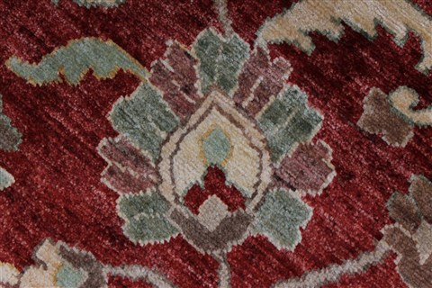 Pishavar Red Hand Knotted 410 X 67 Area Rug 250-27167 Image 9
