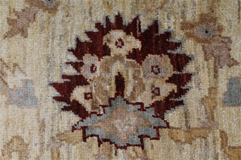 Pishavar Beige Hand Knotted 411 X 66 Area Rug 250-27170 Image 13