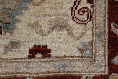 Pishavar Beige Hand Knotted 411 X 66 Area Rug 250-27170 Image 1