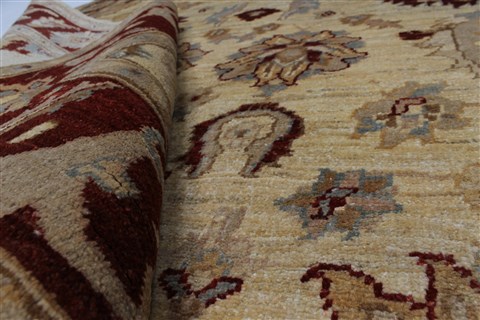 Pishavar Beige Hand Knotted 411 X 66 Area Rug 250-27170 Image 4