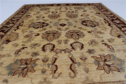 Pishavar Beige Hand Knotted 411 X 66 Area Rug 250-27170 Image 7