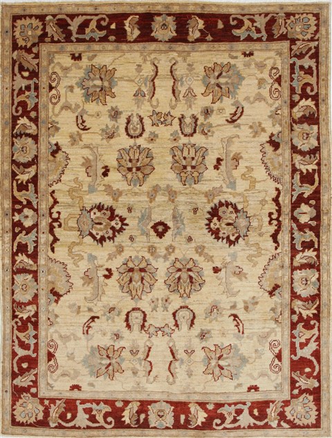 Pishavar Beige Hand Knotted 411 X 66 Area Rug 250-27170 Image 0