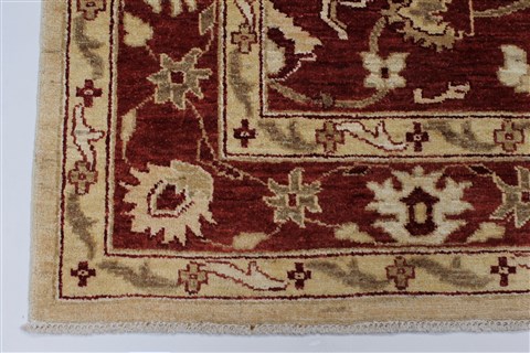 Pishavar Beige Hand Knotted 50 X 67 Area Rug 250-27171 Image 8