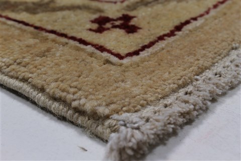 Pishavar Beige Hand Knotted 50 X 67 Area Rug 250-27171 Image 9