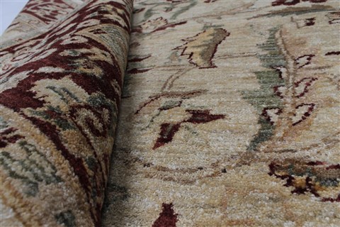 Pishavar Beige Hand Knotted 49 X 68 Area Rug 250-27172 Image 1