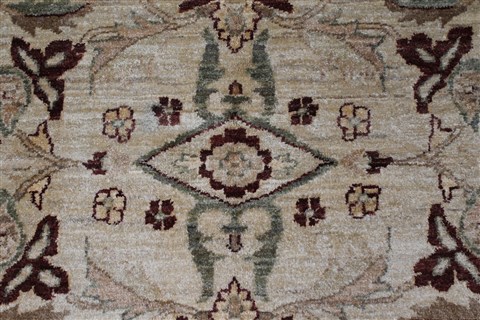 Pishavar Beige Hand Knotted 49 X 68 Area Rug 250-27172 Image 6