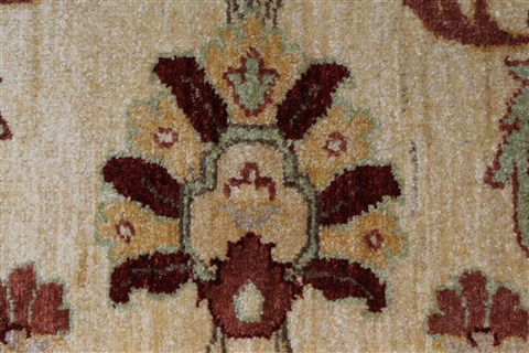 Pishavar Beige Hand Knotted 411 X 67 Area Rug 250-27173 Image 10