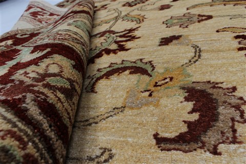 Pishavar Beige Hand Knotted 411 X 67 Area Rug 250-27173 Image 2