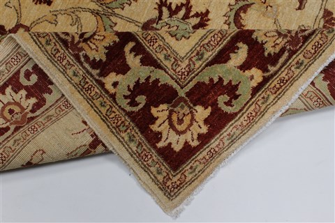 Pishavar Beige Hand Knotted 411 X 67 Area Rug 250-27173 Image 3