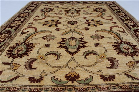 Pishavar Beige Hand Knotted 411 X 67 Area Rug 250-27173 Image 5