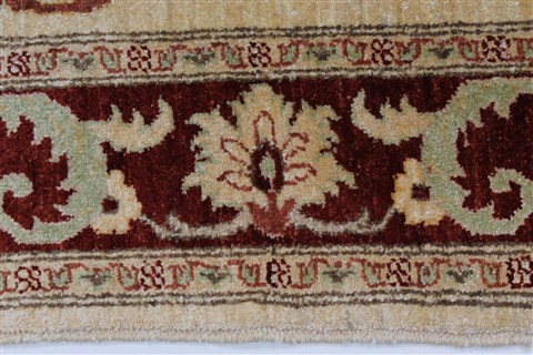 Pishavar Beige Hand Knotted 411 X 67 Area Rug 250-27173 Image 6
