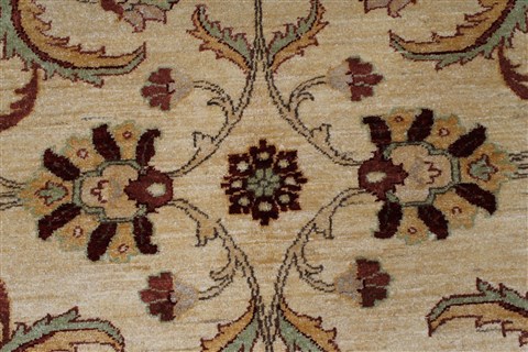 Pishavar Beige Hand Knotted 411 X 67 Area Rug 250-27173 Image 7