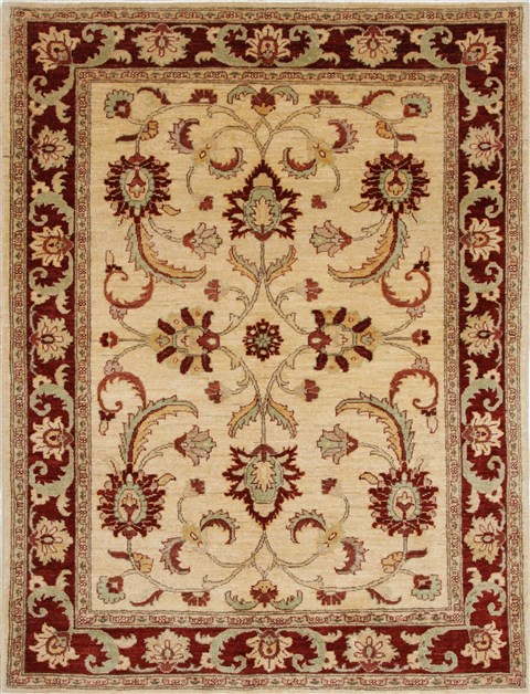 Pishavar Beige Hand Knotted 411 X 67 Area Rug 250-27173 Image 0