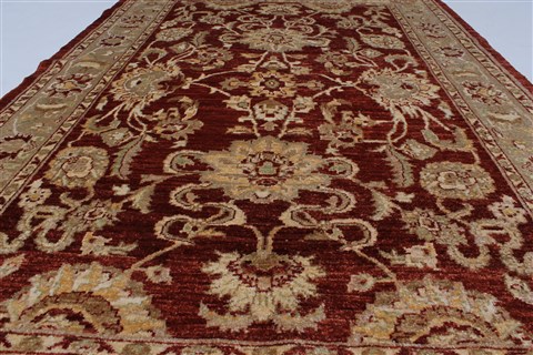 Pishavar Red Hand Knotted 47 X 69 Area Rug 250-27175 Image 4