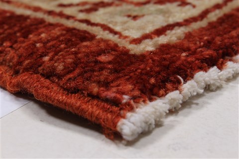 Pishavar Red Hand Knotted 47 X 69 Area Rug 250-27175 Image 8