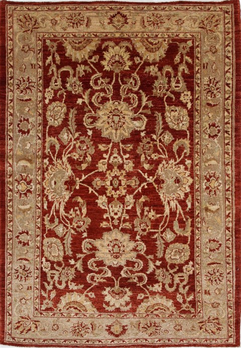Pishavar Red Hand Knotted 47 X 69 Area Rug 250-27175 Image 0