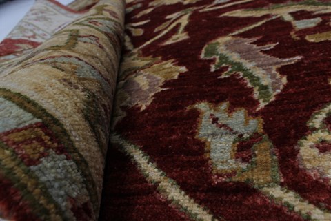 Pishavar Beige Hand Knotted 50 X 70 Area Rug 250-27176 Image 11