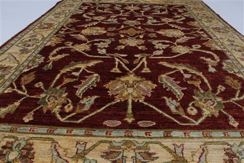 Pishavar Beige Hand Knotted 50 X 70 Area Rug 250-27176 Image 3