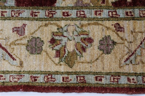 Pishavar Beige Hand Knotted 50 X 70 Area Rug 250-27176 Image 4