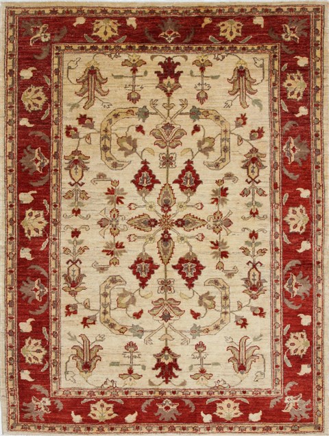 Pishavar Beige Hand Knotted 411 X 65 Area Rug 250-27177 Image 0