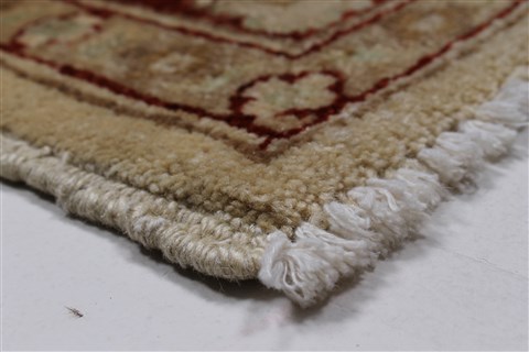 Pishavar Beige Hand Knotted 53 X 67 Area Rug 250-27179 Image 10