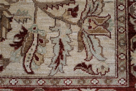 Pishavar Beige Hand Knotted 53 X 67 Area Rug 250-27179 Image 12