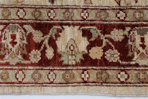 Pishavar Beige Hand Knotted 53 X 67 Area Rug 250-27179 Image 7