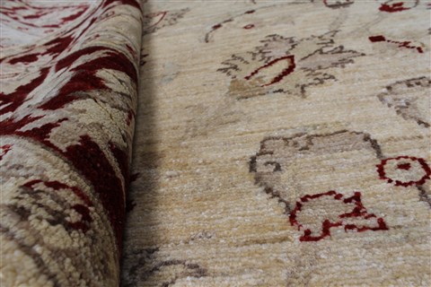 Pishavar Beige Hand Knotted 411 X 66 Area Rug 250-27181 Image 2