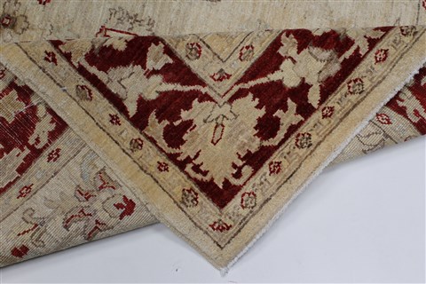 Pishavar Beige Hand Knotted 411 X 66 Area Rug 250-27181 Image 3