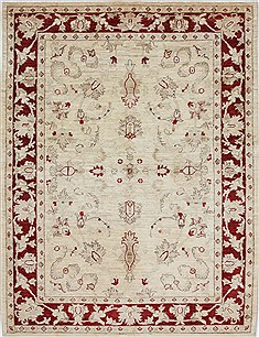 Pishavar Beige Hand Knotted 4'11" X 6'6"  Area Rug 250-27181
